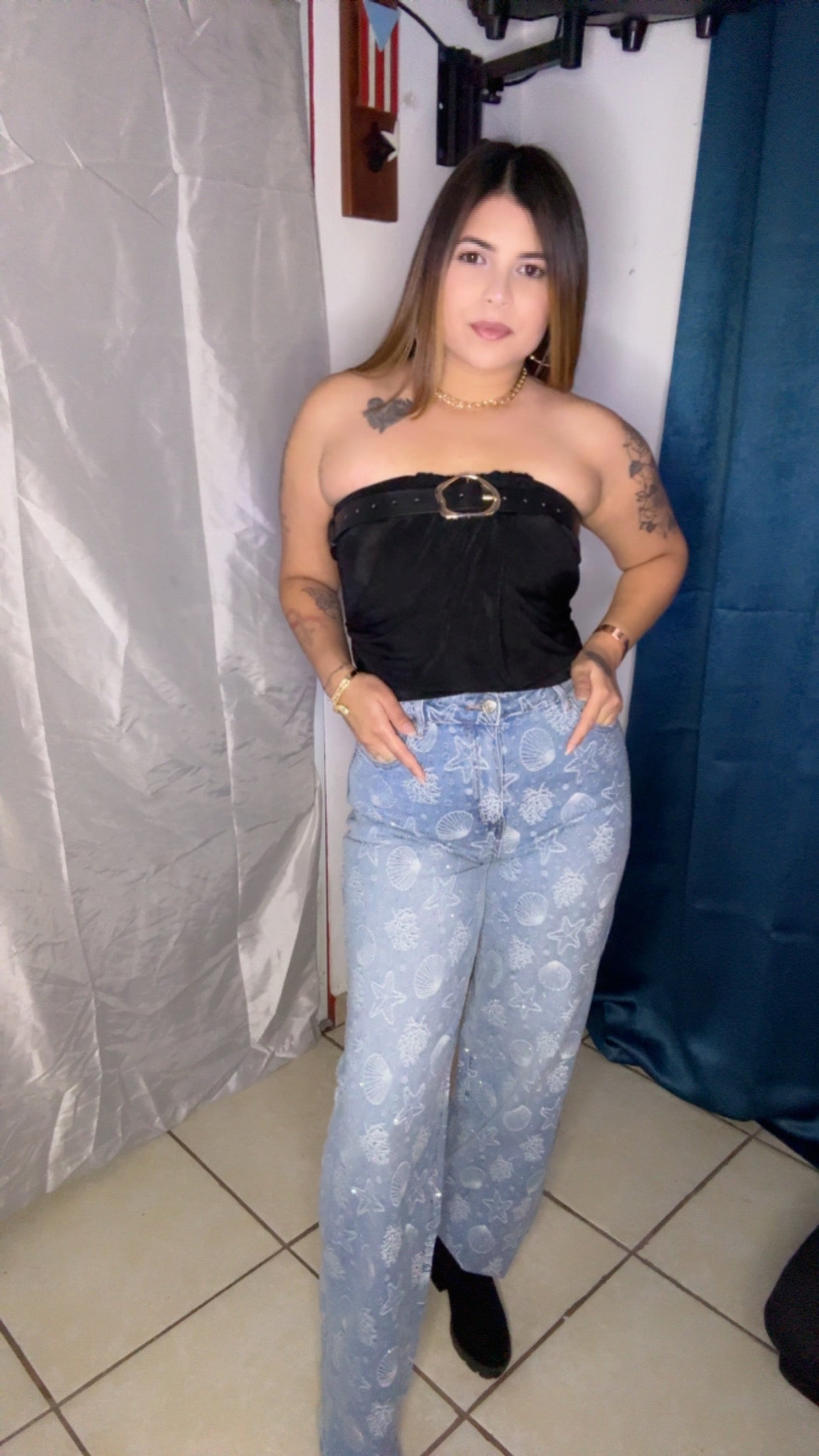 Mermaid Coast Rhinestone Jeans